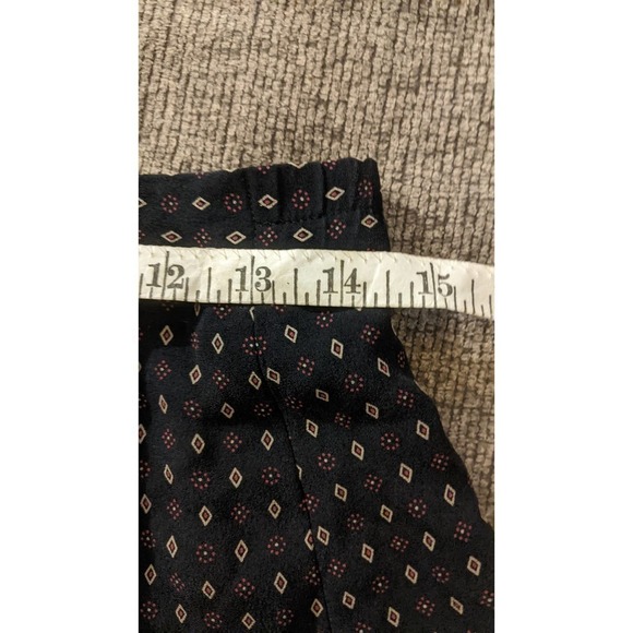 Talbots Black Patterned Silk Midi Skirt, Size 8 - Picture 7 of 7
